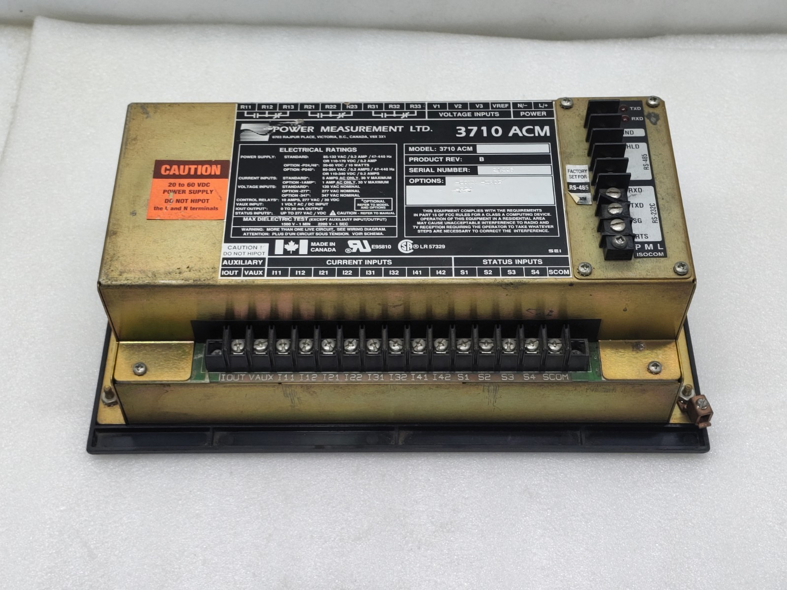 Power Measurement 3710 ACM REV B Meter Controller and Display
