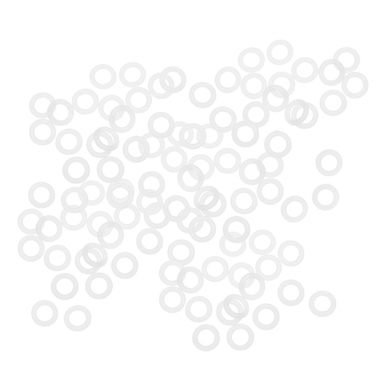 6x10x2mm Oil Gas Seal Tap Washer Gasket Sealing Ring Clear White 100 pc