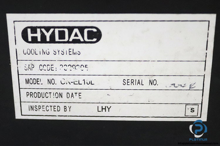 HYDAC OK-EL10L-S/2.1/400V-60HZ COOLING SYSTEM ABB MOTOR_400 V AC, 60 Hz_max 40Nm