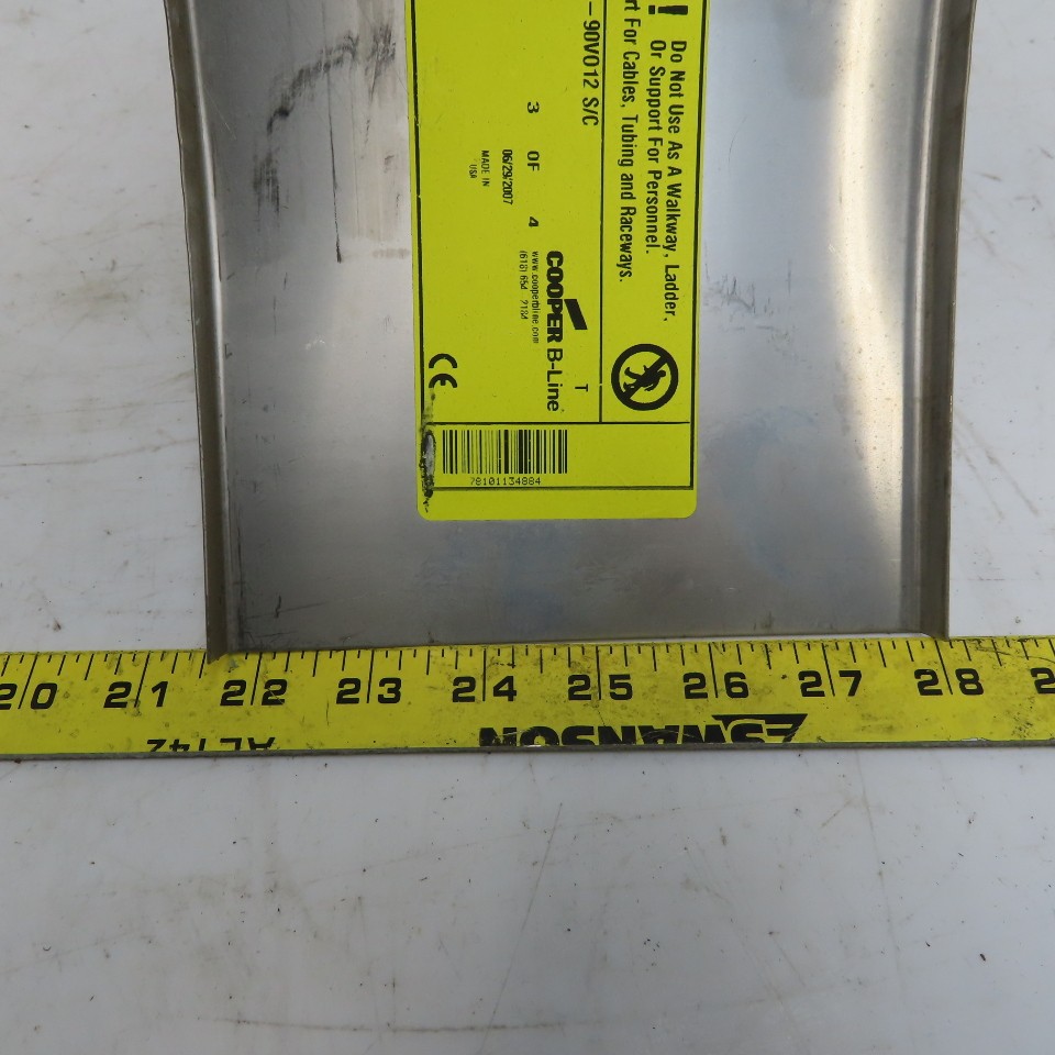 B-Line 808SS620-06-90V012 6″ 316 Stainless Steel Cable Tray 90° Outside Cover