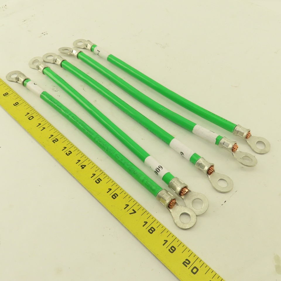 1/0 AWG Stranded Copper Wire Industrial Ground Heavy Duty System 12″ Lot of 5