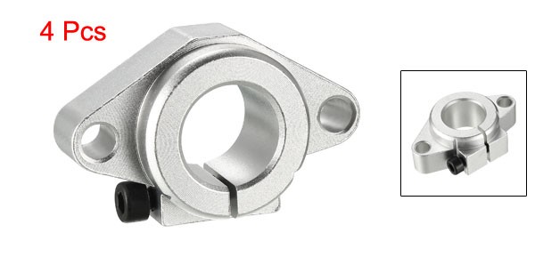 4pcs SHF20 Aluminum Linear Motion Rail Clamping Rod Rail Guide Support