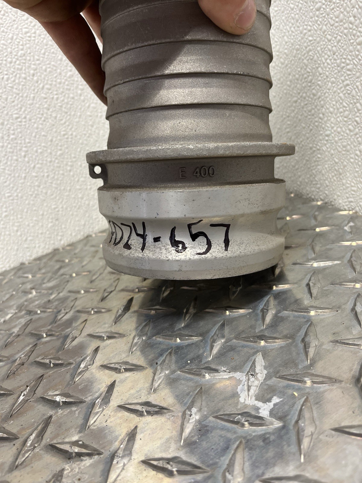 4″ Aluminum Part E Male Adapter x Hose Shank