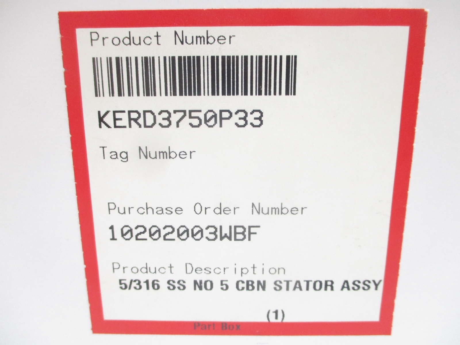 FLOWSERVE KERD3750P33 NO.5 CARBON STATOR 5/316″ NSMP