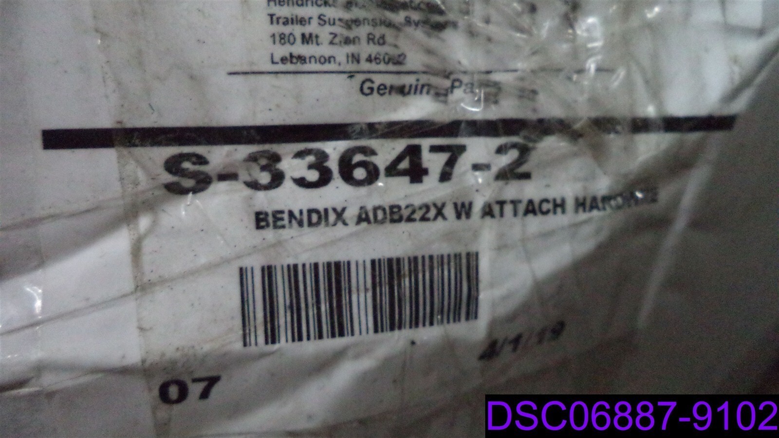 S-33647-2 by HENDRICKSON Knorr Bendix ADB22X