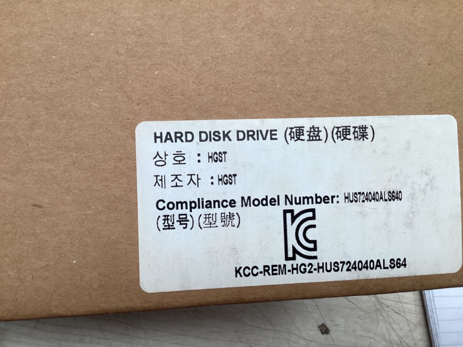 SUN ORACLE HUS724040ALS640 Hard Disk Drive 4TB / 64MB
