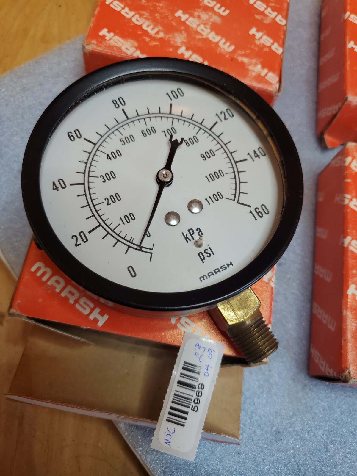 MARSH/BELLOFRAM J8052 0-160 PSI GAUGE 1/4″ NPT LOT OF 4 NEW IN*STOCK SHIPS TODAY