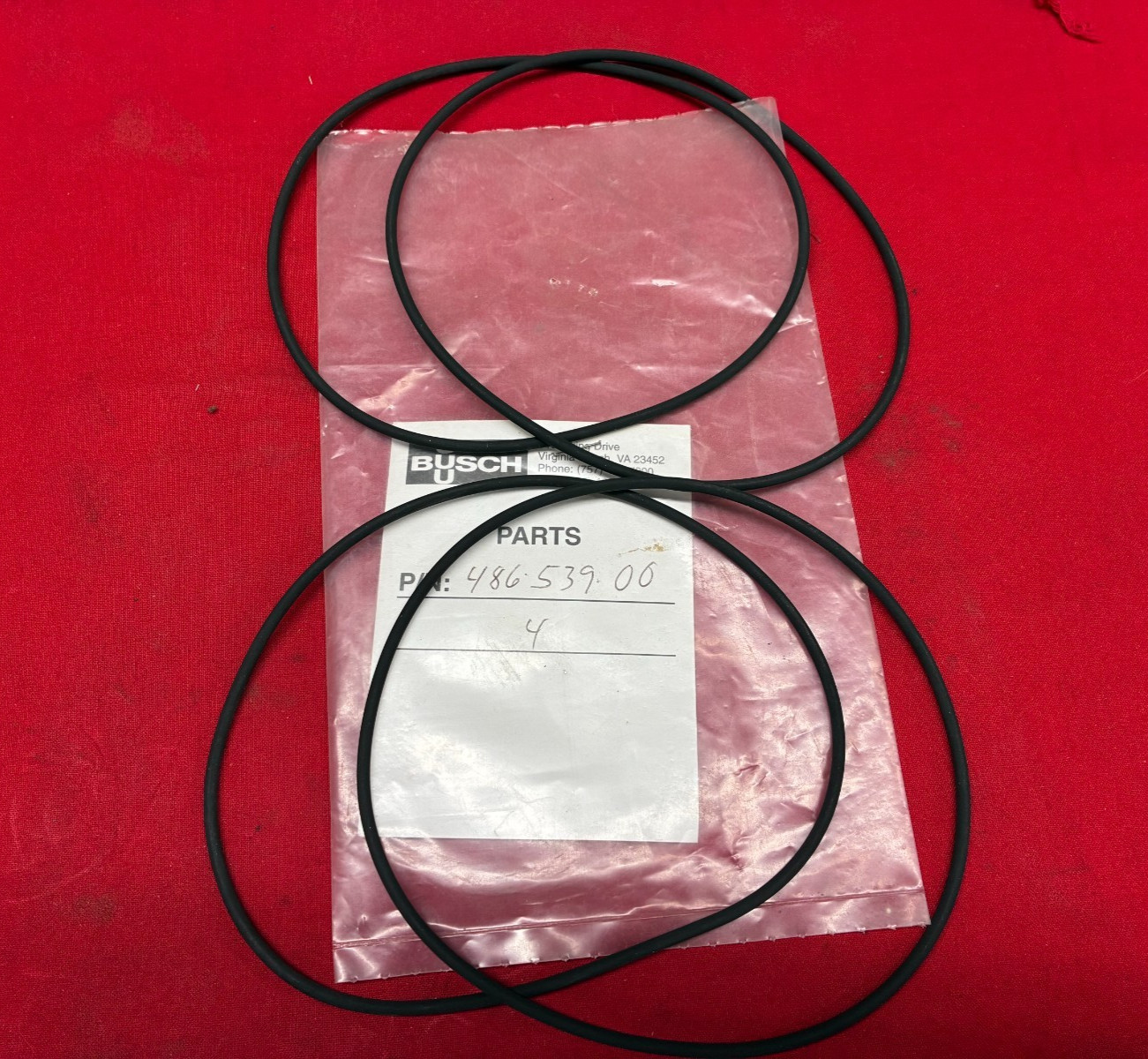 BUSCH ASSORTED BLACK O-RINGS 486 (LOT OF 6)