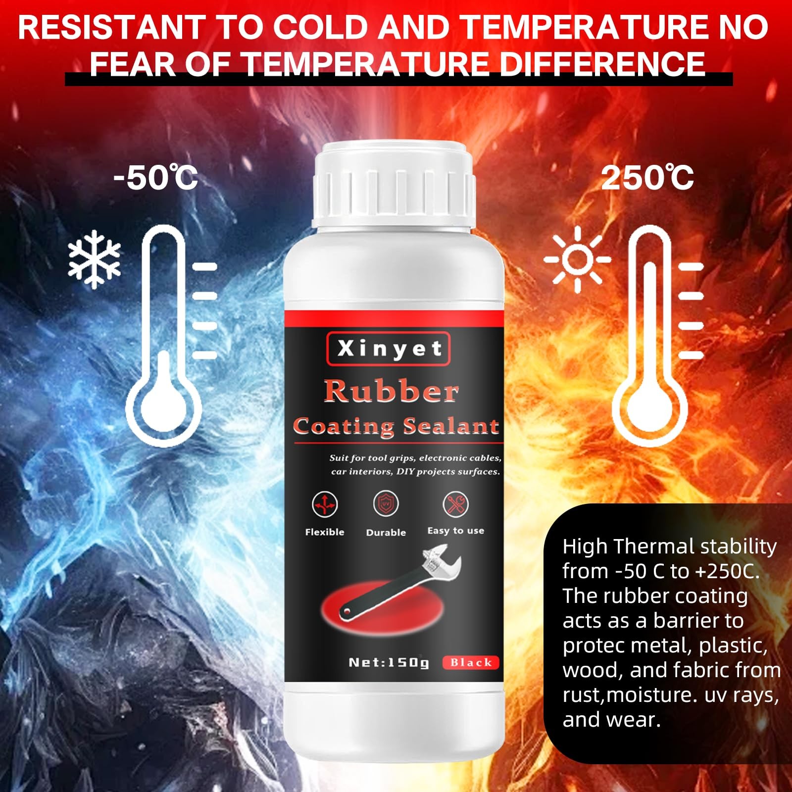 150ml Tool Dip Rubber Coating, Rubber Dip for Tools, Waterproof, Flexible Pee…