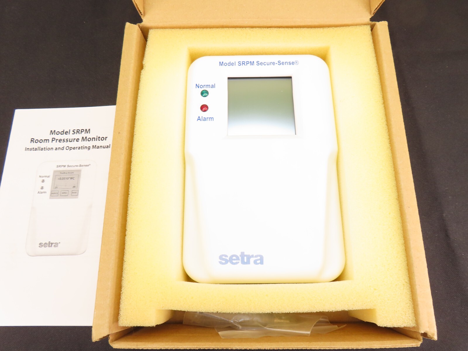 Setra SRPMR05WBA1E SRPM Secure-Sense Room Pressure Monitor NEW IN BOX