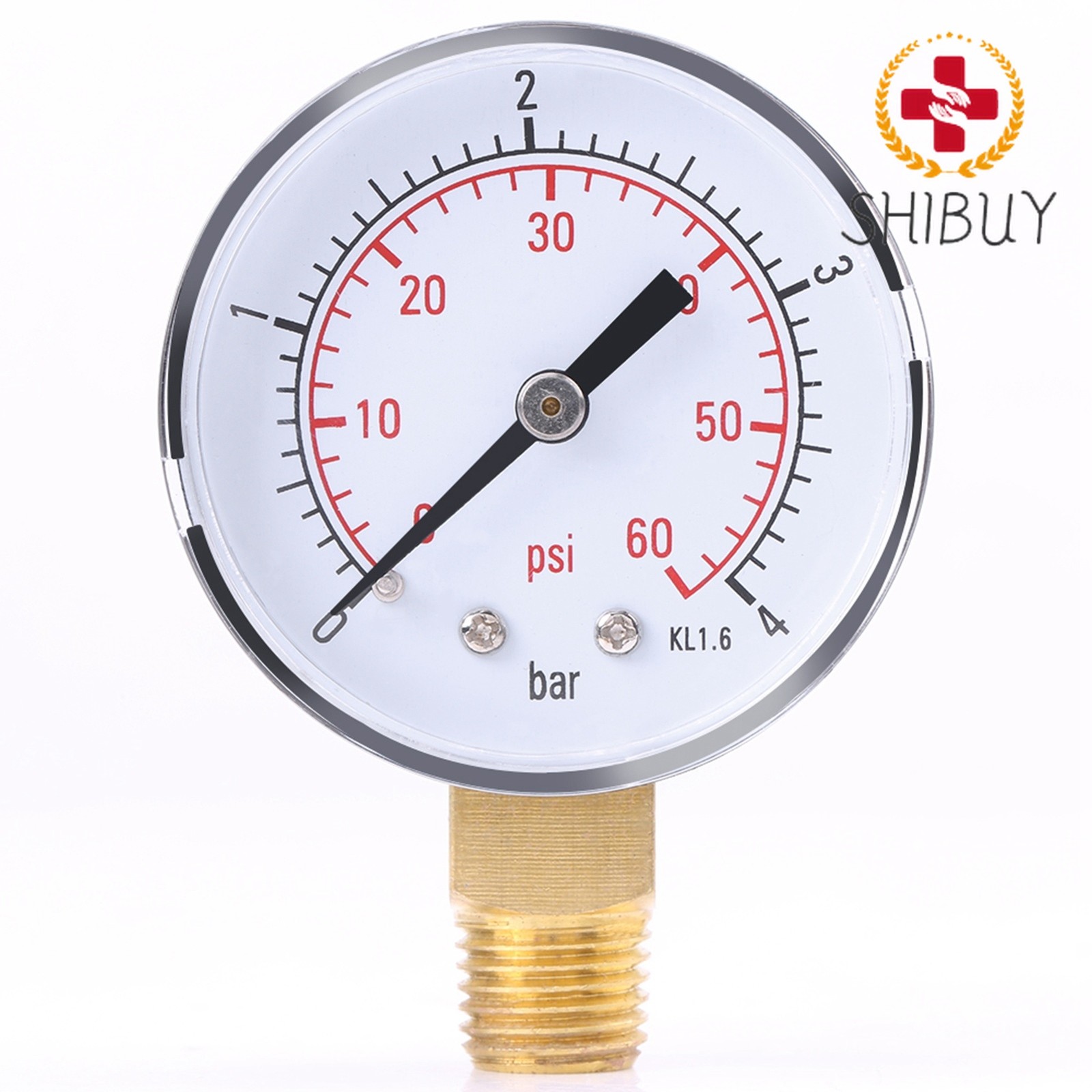 Mini Pressure Gauge TS-50-4bar 0-4bar/0-60psi 1/4″ NPT Pressure Gauge