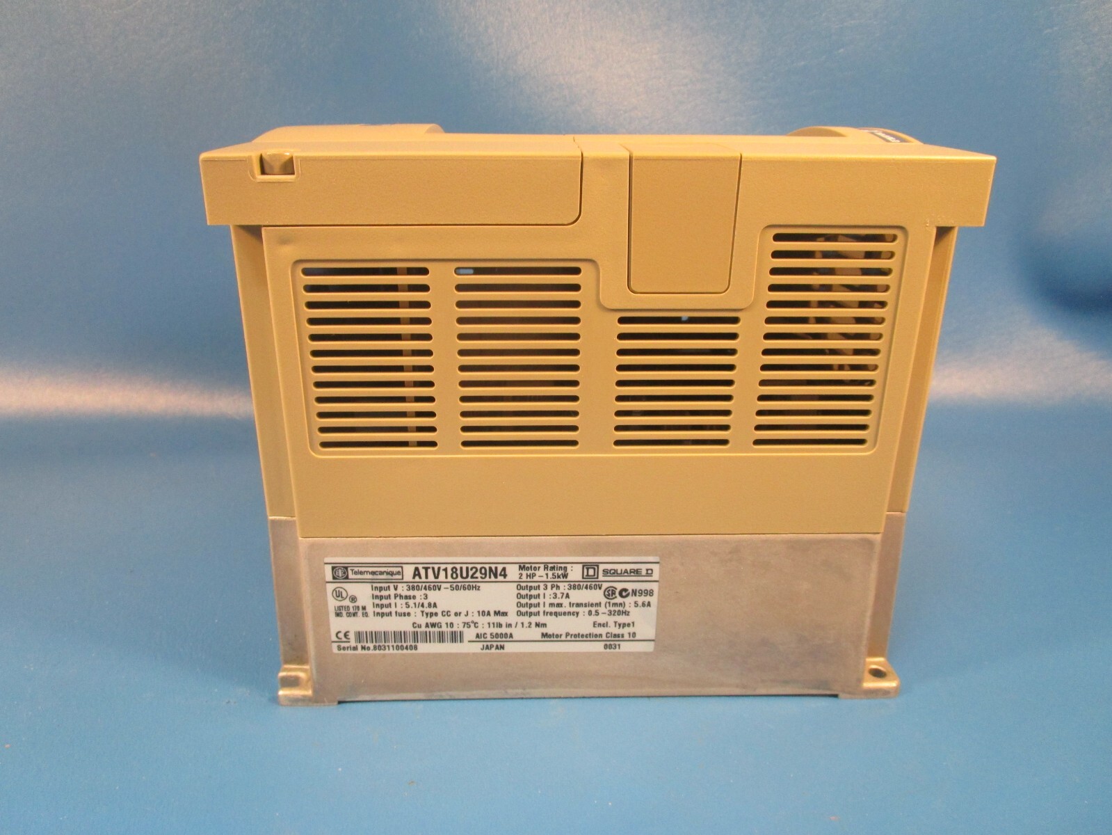 Telemecanique ATV18U29N4U, AC Drive, 2 HP/1.5 KW, 380-460VAC, 50/60HZ (SCHNEIDER