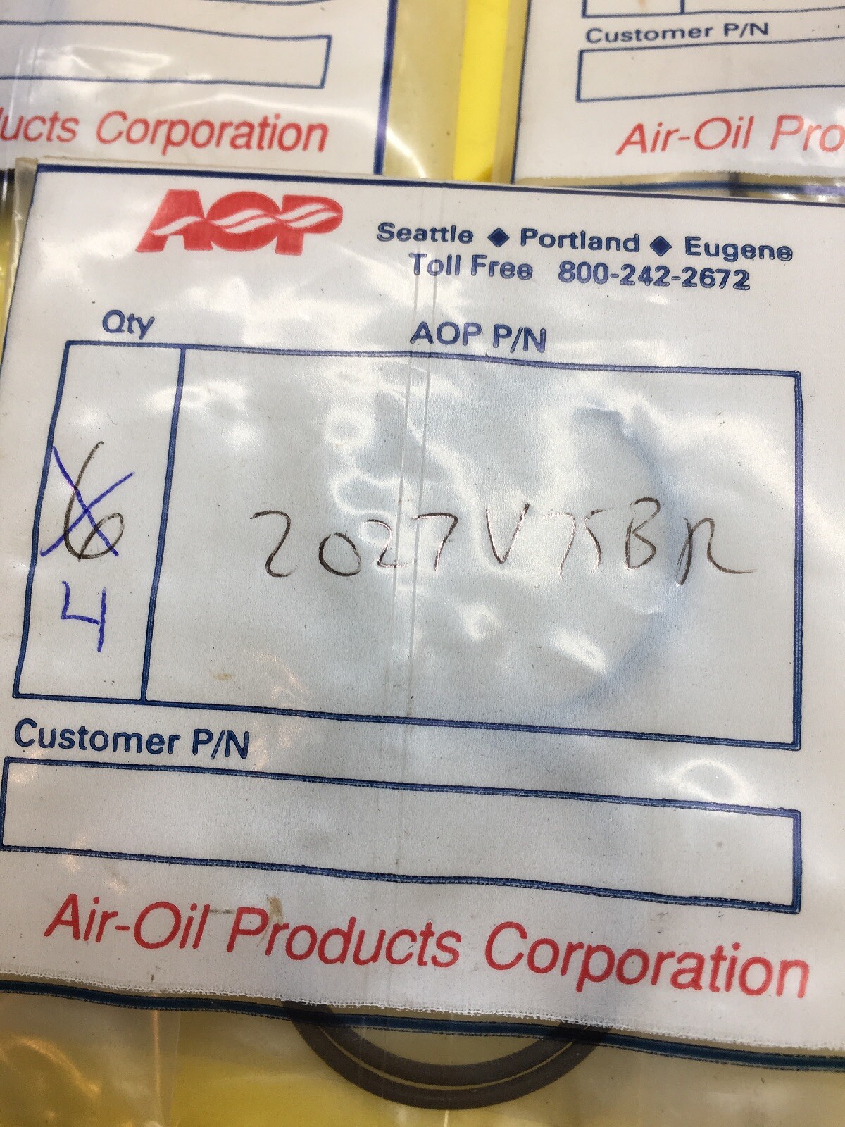 Air Oil Products AOP O-Ring Lot, 2027V75BR, 2113V75BR, 28774113, 2117V75BR.. New