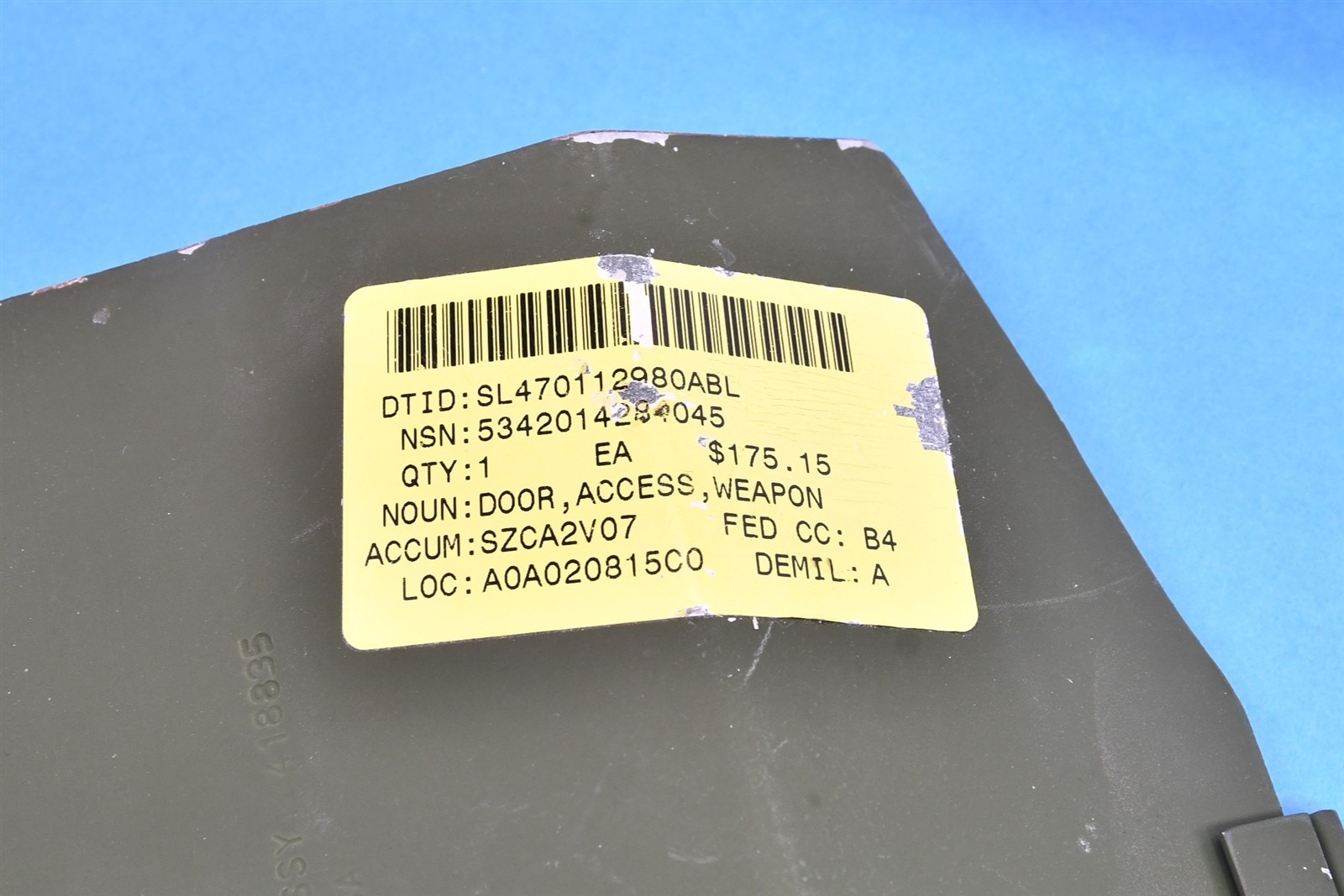 Weapon Access Door 5342-01-428-4045 Willard Marine – M1078 2-1/2-TON 4X4 Vehicle