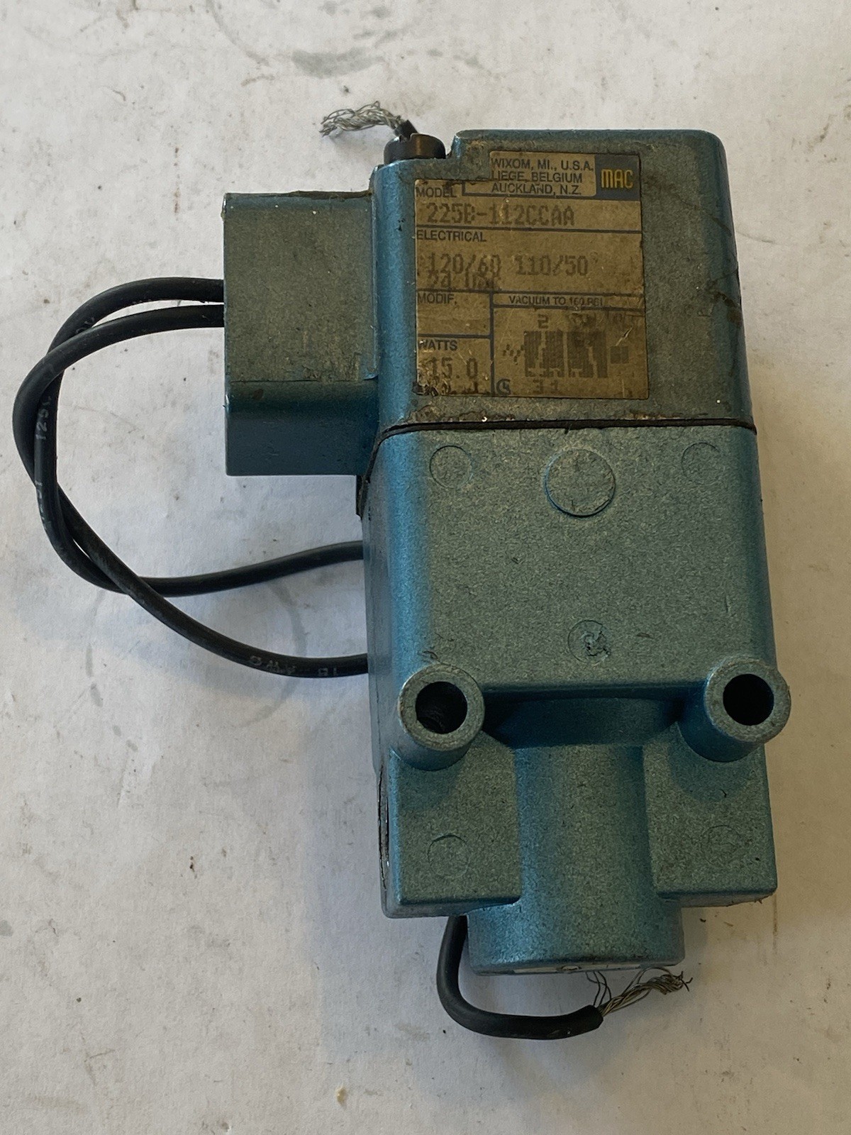 MAC 225B-112CCAA Solenoid Valve