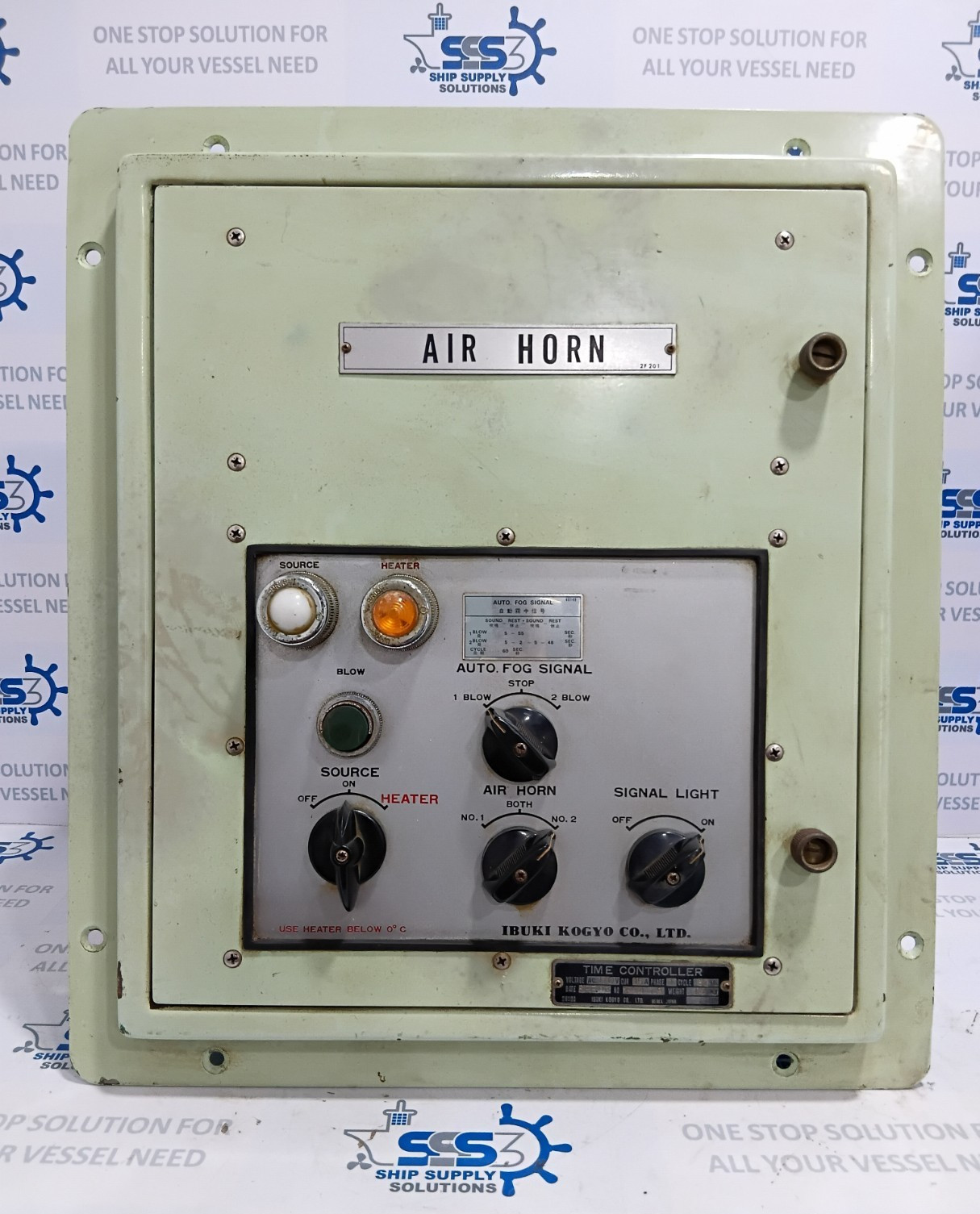 Ibuki Kogyo Air Horn Time Controller Panel AC110V, 15A, Phase 1
