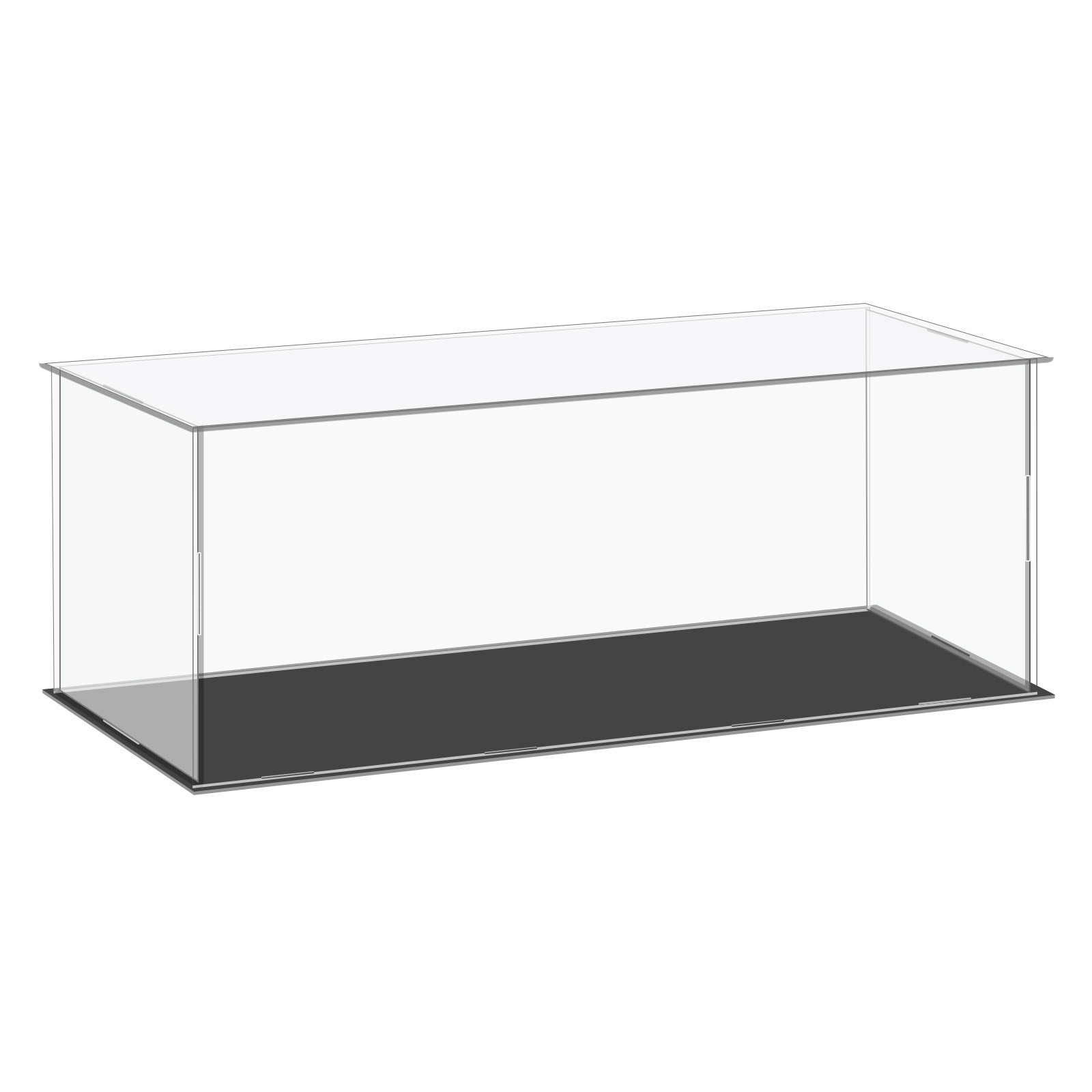 Acrylic Display Case Plastic Box Cube Storage Box Clear 41x16x15.5cm