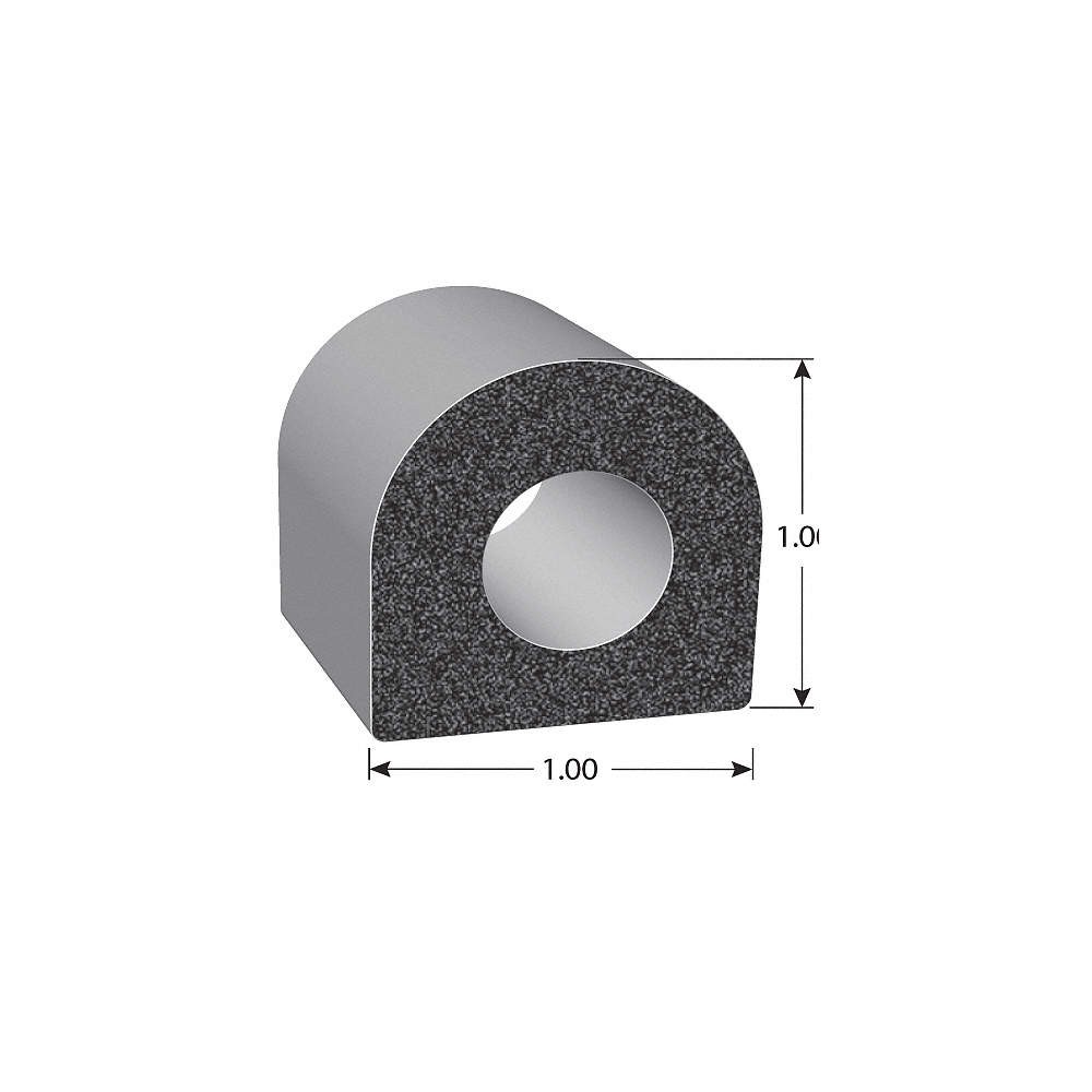 TRIM LOK INC X1678HT-100 Seal, EPDM Rubber, Black, 100 ft L 48RM53
