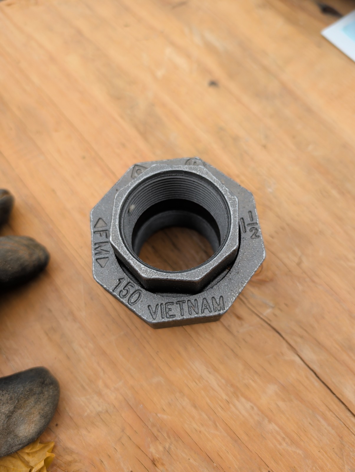 MALLEABLE IRON BLACK PIPE UNION, SIZE 1-1/2″ , CLASS 150 2 Pack