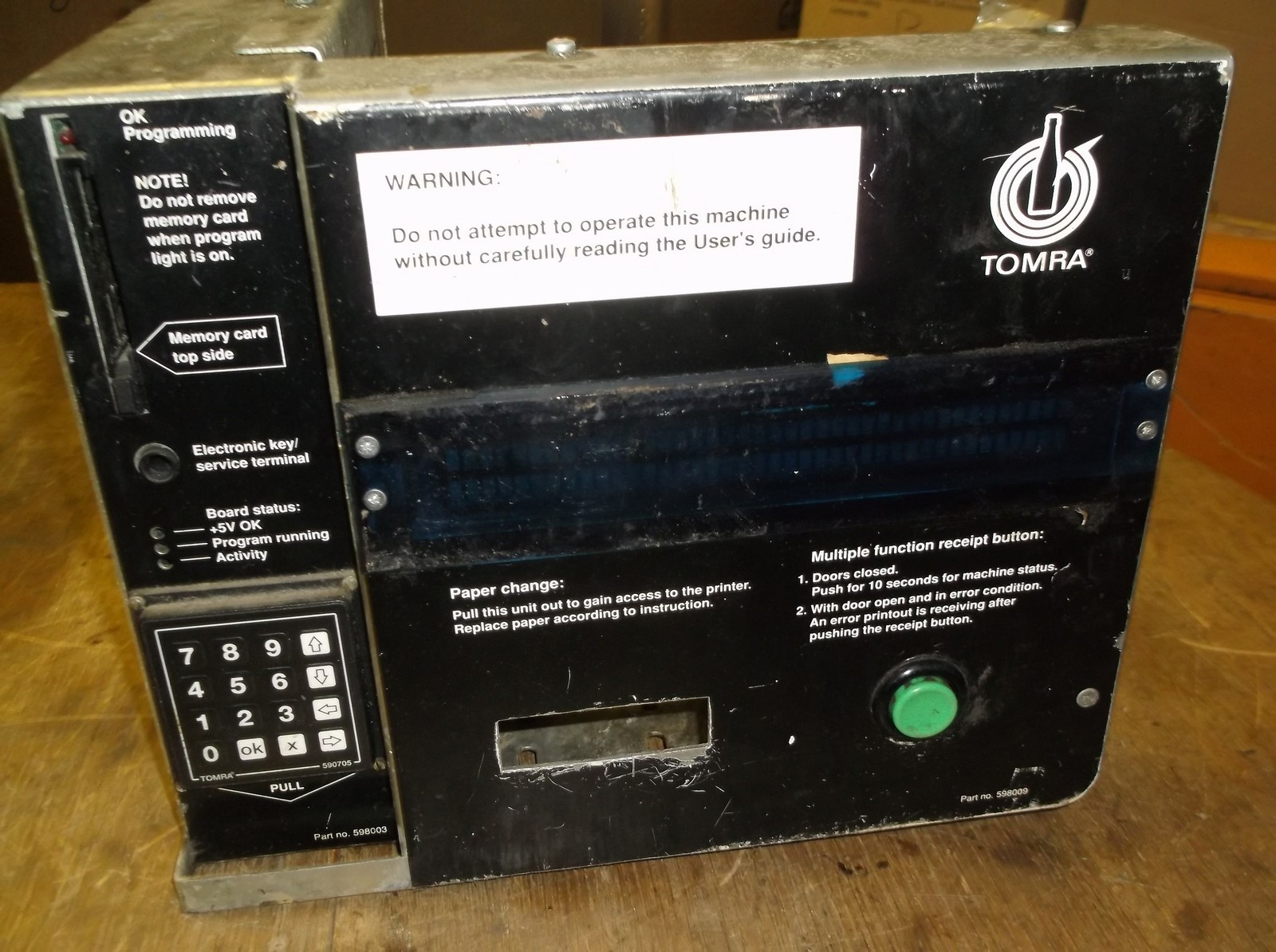 Tomra Can/Bottle Return Recycle Machine 508325 Inner Chassis *FREE SHIPPING*