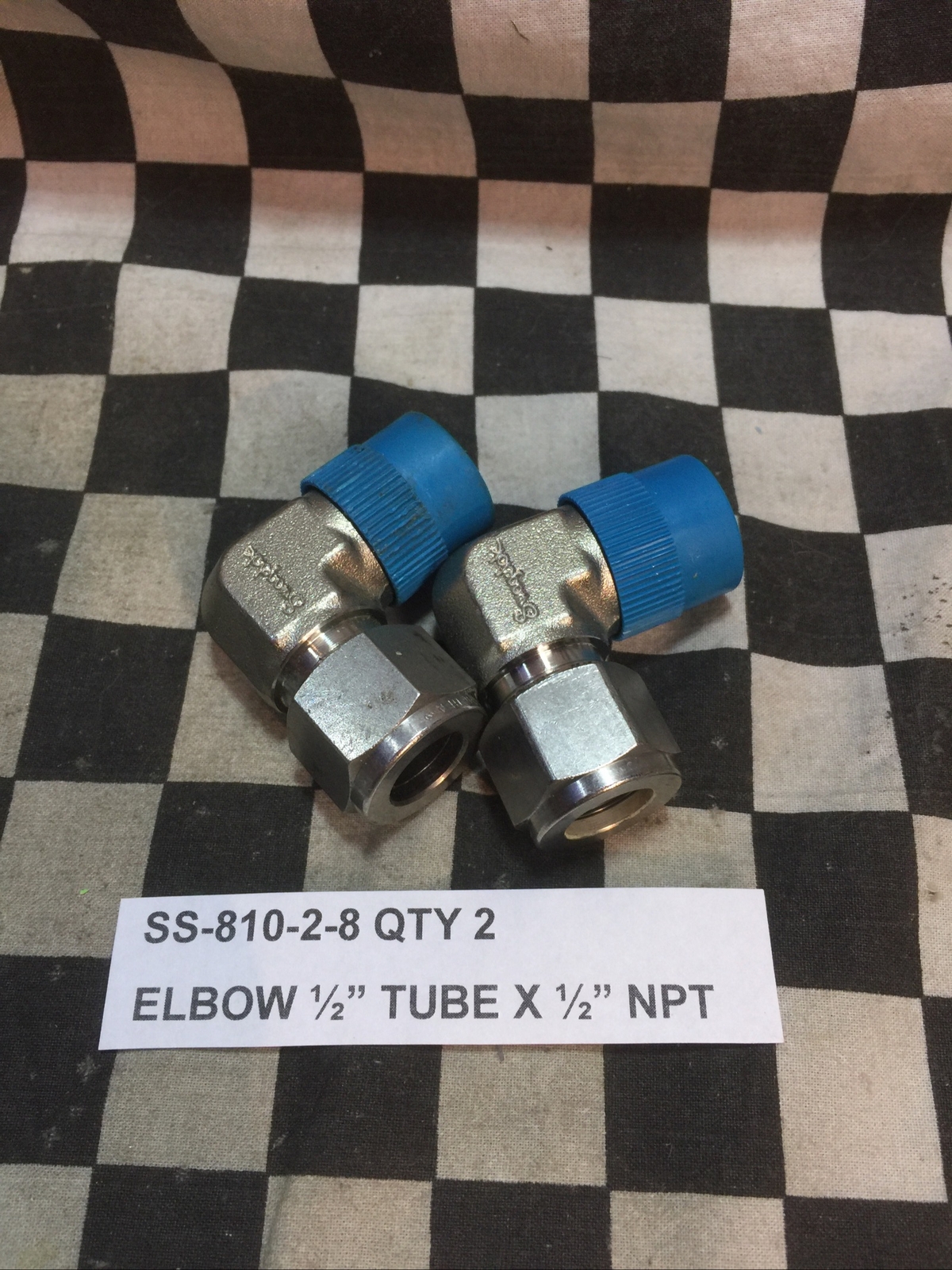 SWAGELOK SS-810-2-8, SS-810-2-6, SS-810-2-4, ELBOW 1/2″ TUBE, LOT OF 8#1637F7