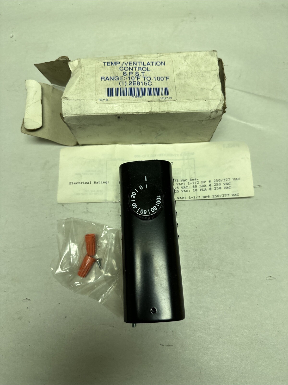 TPI,KT-110,Temperature/Ventillation Controler -10 to +100 Degree Farenheit NEW