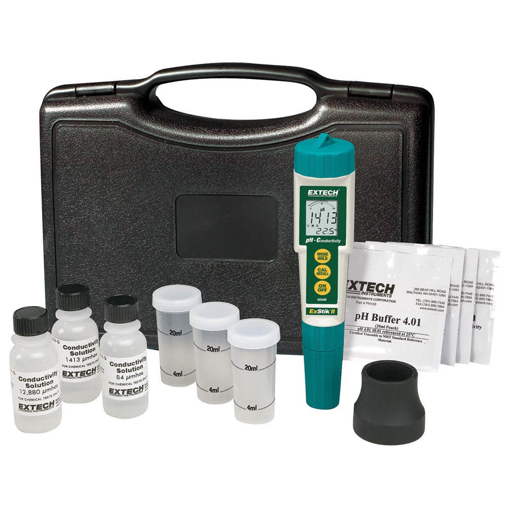EXTECH EC510 pH/Conductivity Kit Waterproof 3VXN7