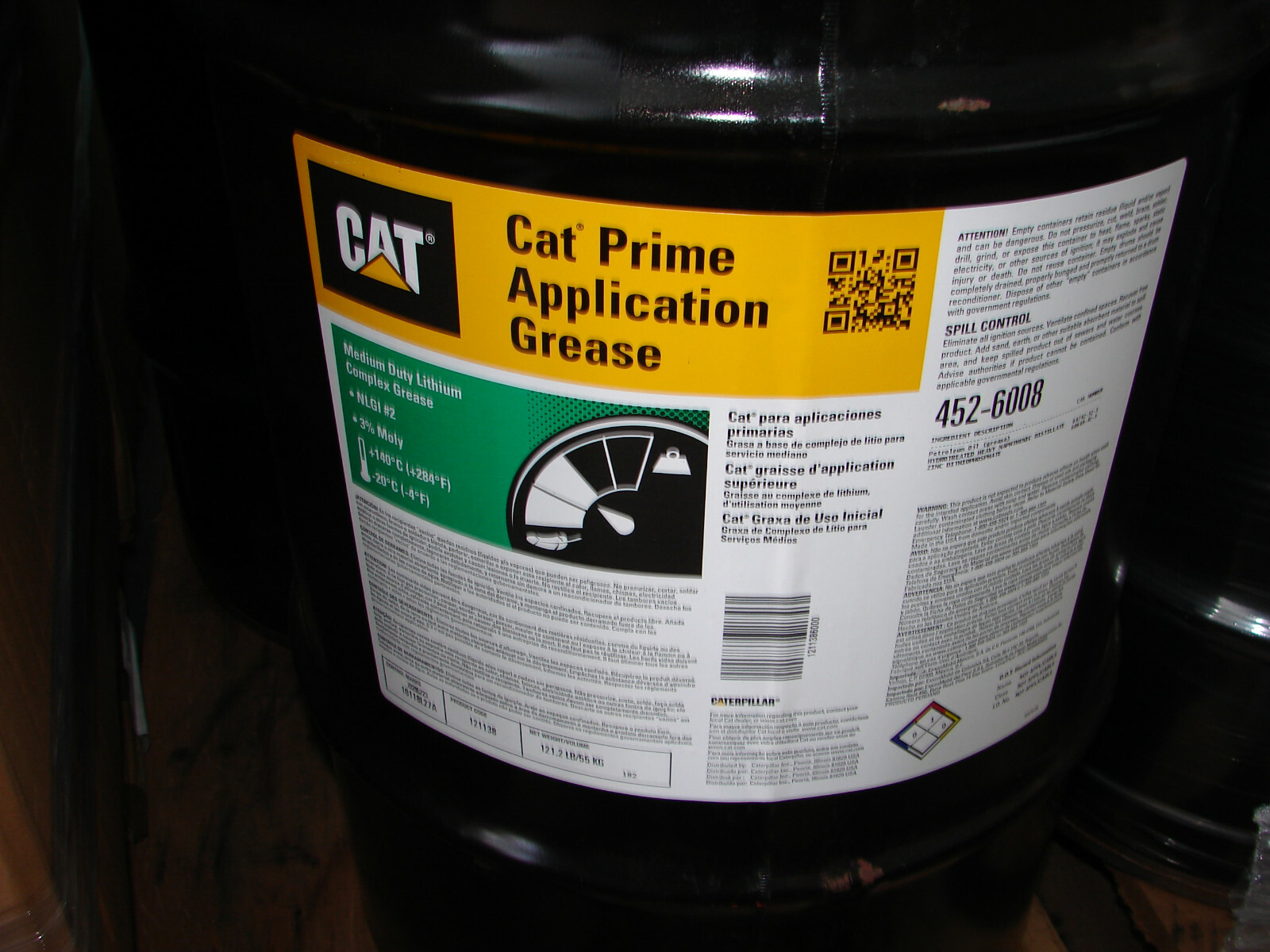 CAT Prime Application Medium Duty Lithium Complex Grease 452-6008 (121.2 lb Keg)