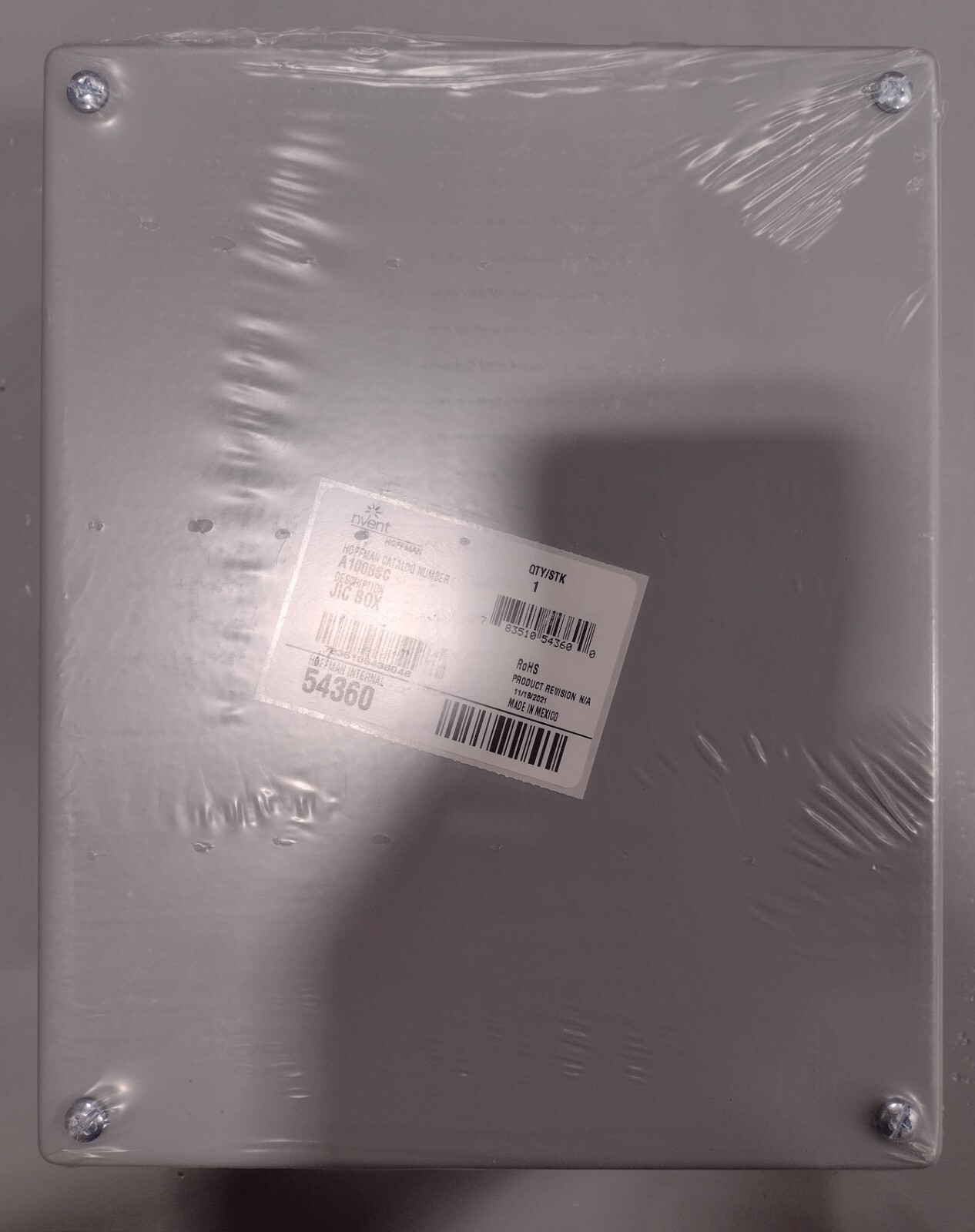 NEW HOFFMAN A1008SC gray (ANSI 61) type 12 screw cover junction box – Free Ship