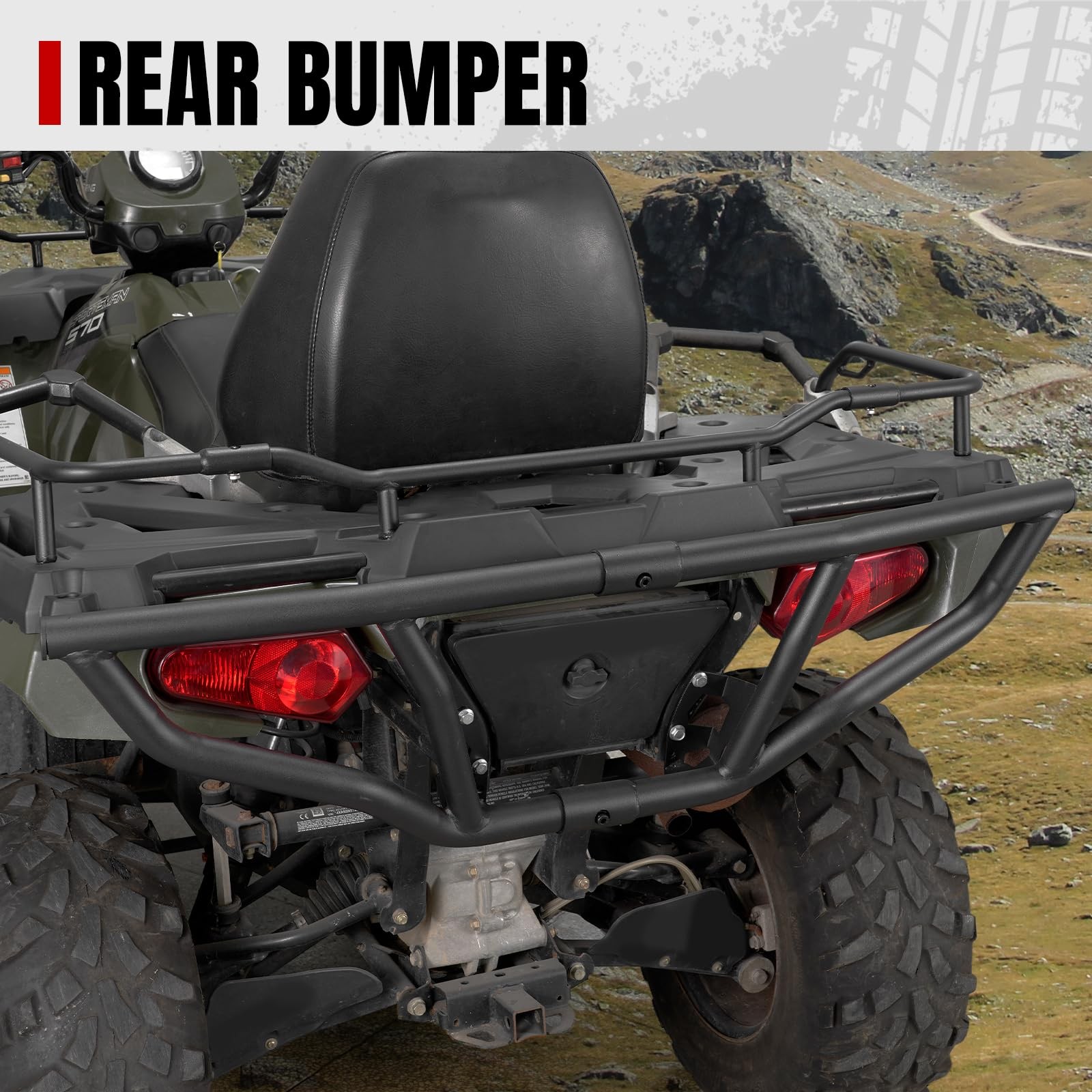 A & UTV PRO Full Set Brush Guard Front & Rear Bumper for 2014-2020 Polaris Sp…