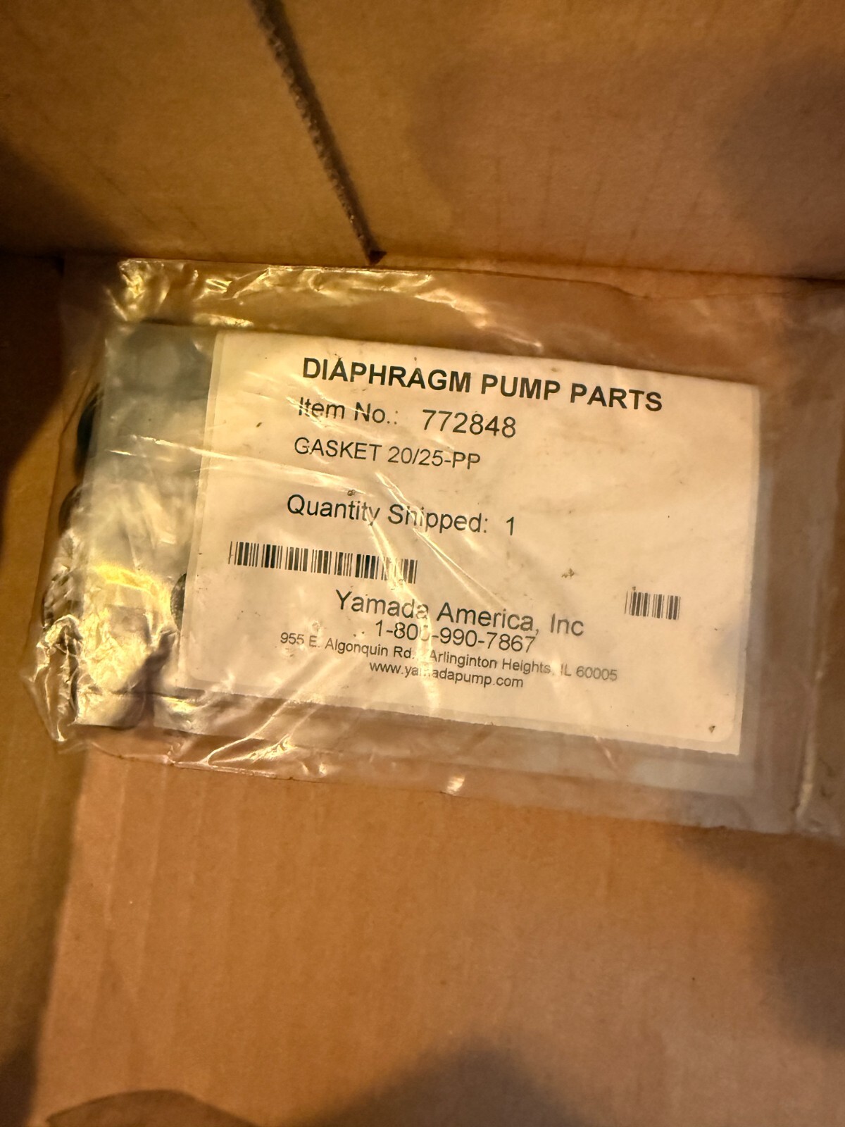 NEW OEM Yamada Double Air Diaphragm Pump NDP-25 Gasket 20/25-PP # 772848 yp