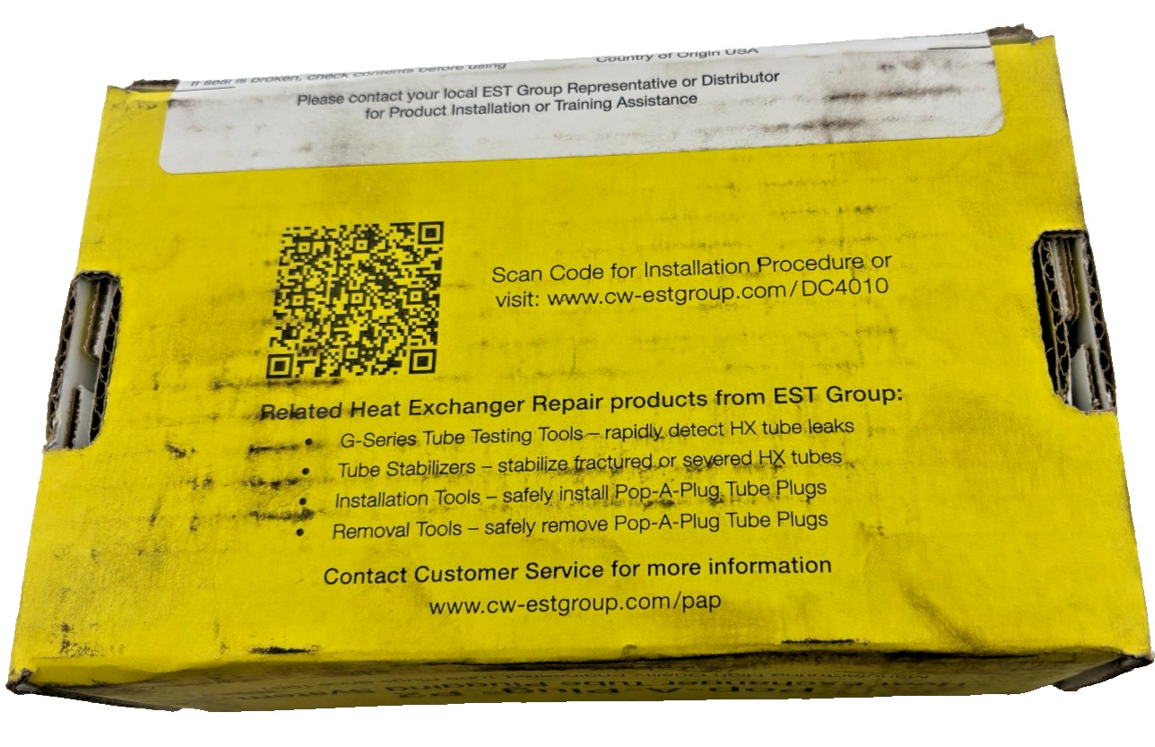 Curtiss-Wright Pop-A-Plug P2 Kit P2-480-E Tube Plugging System (Box of 10)
