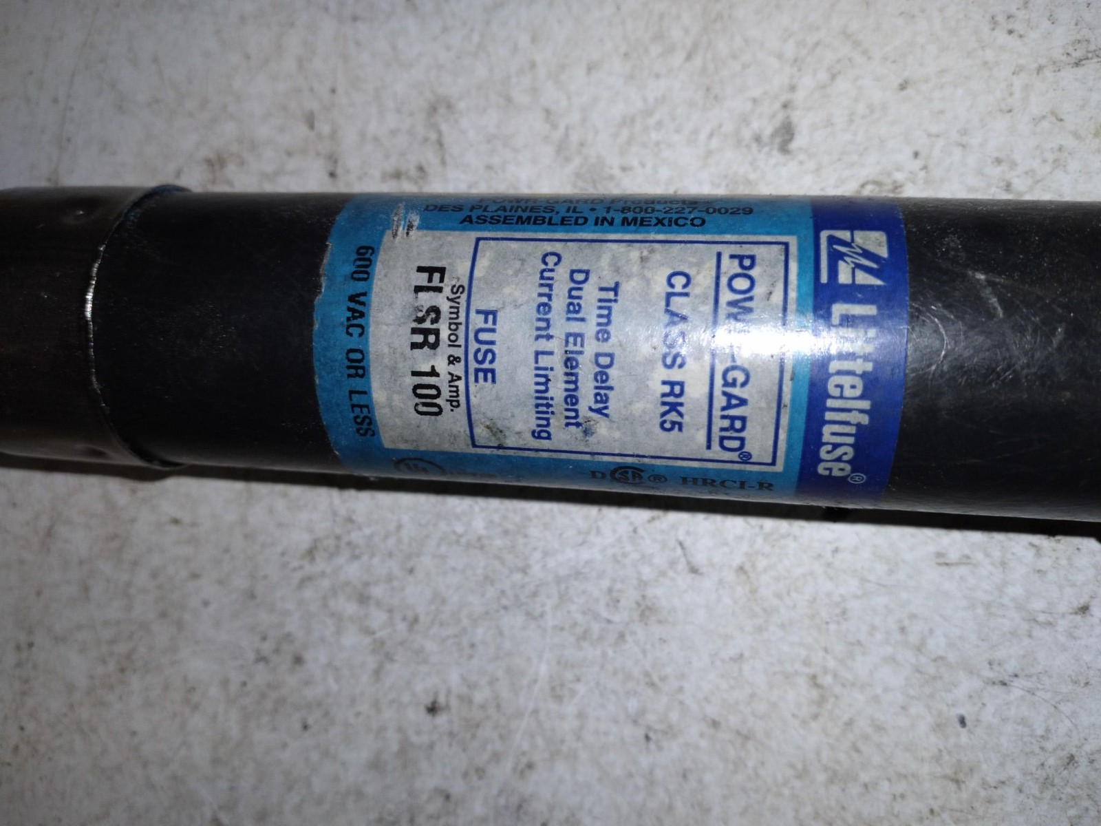 LITTLEFUSE POWR-GARD RK5 FLSR 100 600 VAC OR LESS