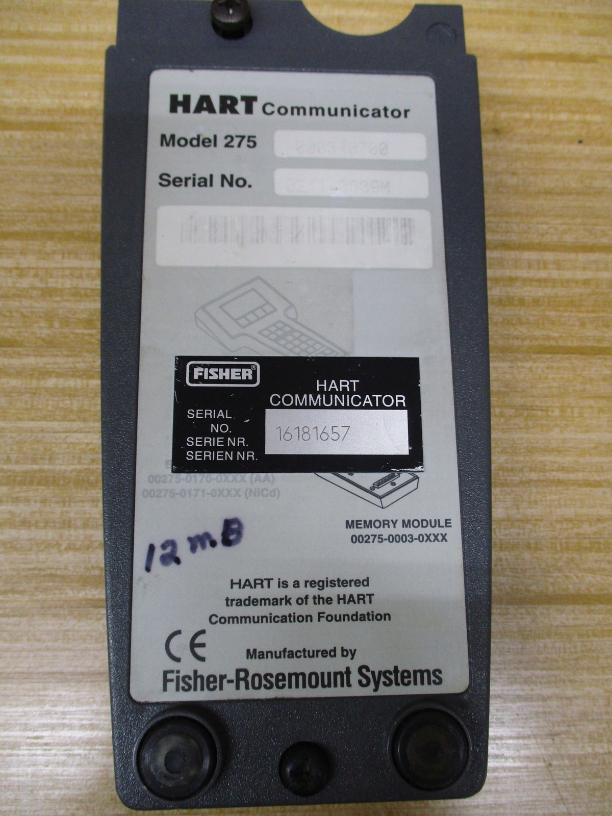 Fisher-Rosemount 00275-0003-0007 275 Hart Communicator 00275-0003-0XXX Rev. L//