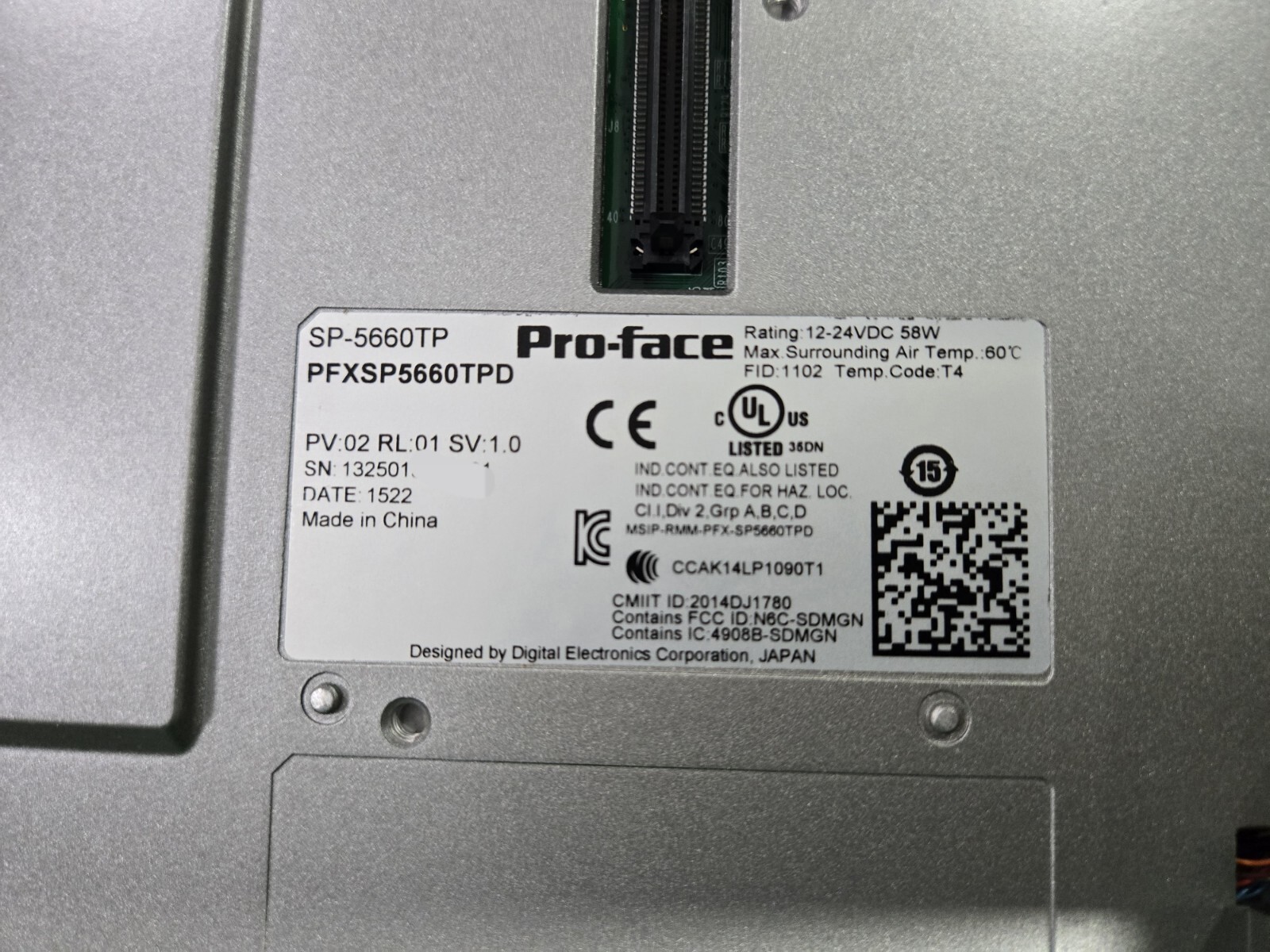 SCHNEIDER ELECTRIC Pro-face SP-5660TP PFXSP5660TPD SP5000 Series 12″ Touch Panel