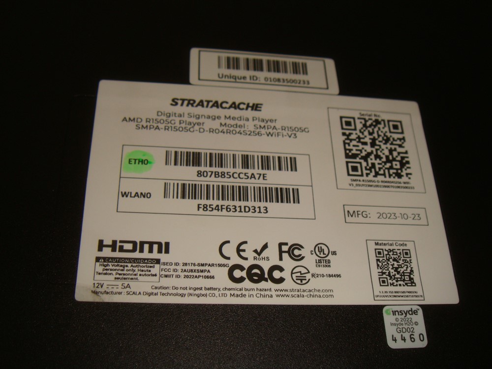 2 QTY STRATACACHE SCALA R1505G DIGITAL SIGNAGE MEDIA PLAYERS – READ!