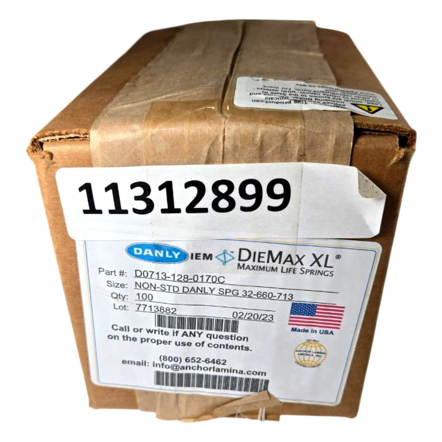 Danly 32-660-713 D0713 DieMax 5/8in OD x 1-5/8in Die Compression Spring PK100