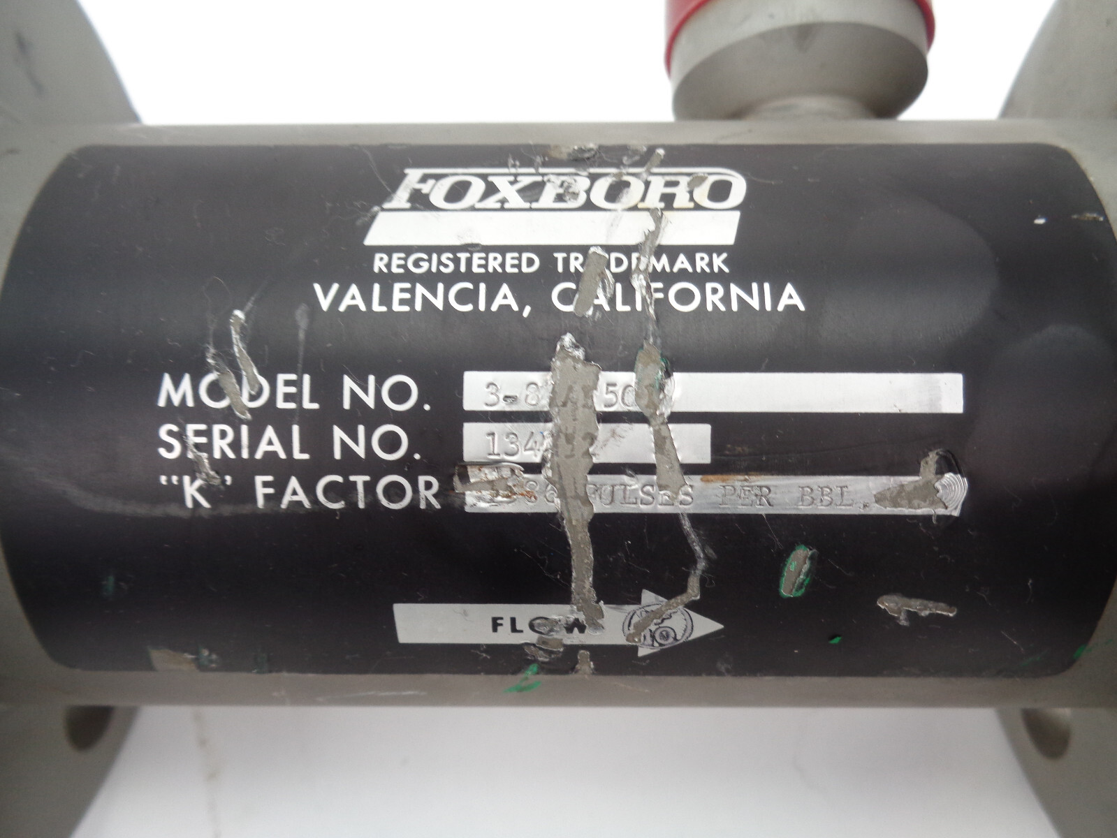 NOS Foxboro Vortex “K” Factor Flow Meter 3 inch inside diameter x 7-1/2″ OD