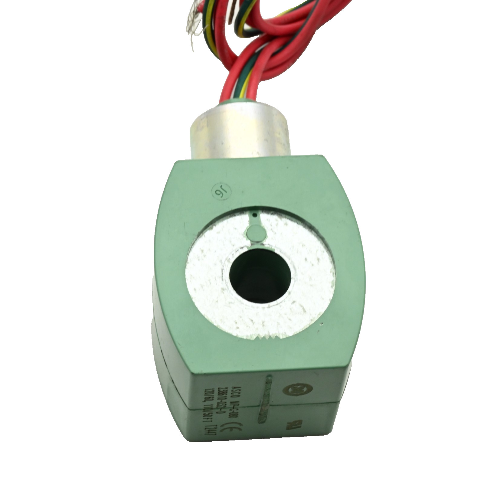 Lot of 2x ASCO Solenoid MP-C-080 238610 -032-D Coil 120V AC 50/60Hz Green Epoxy