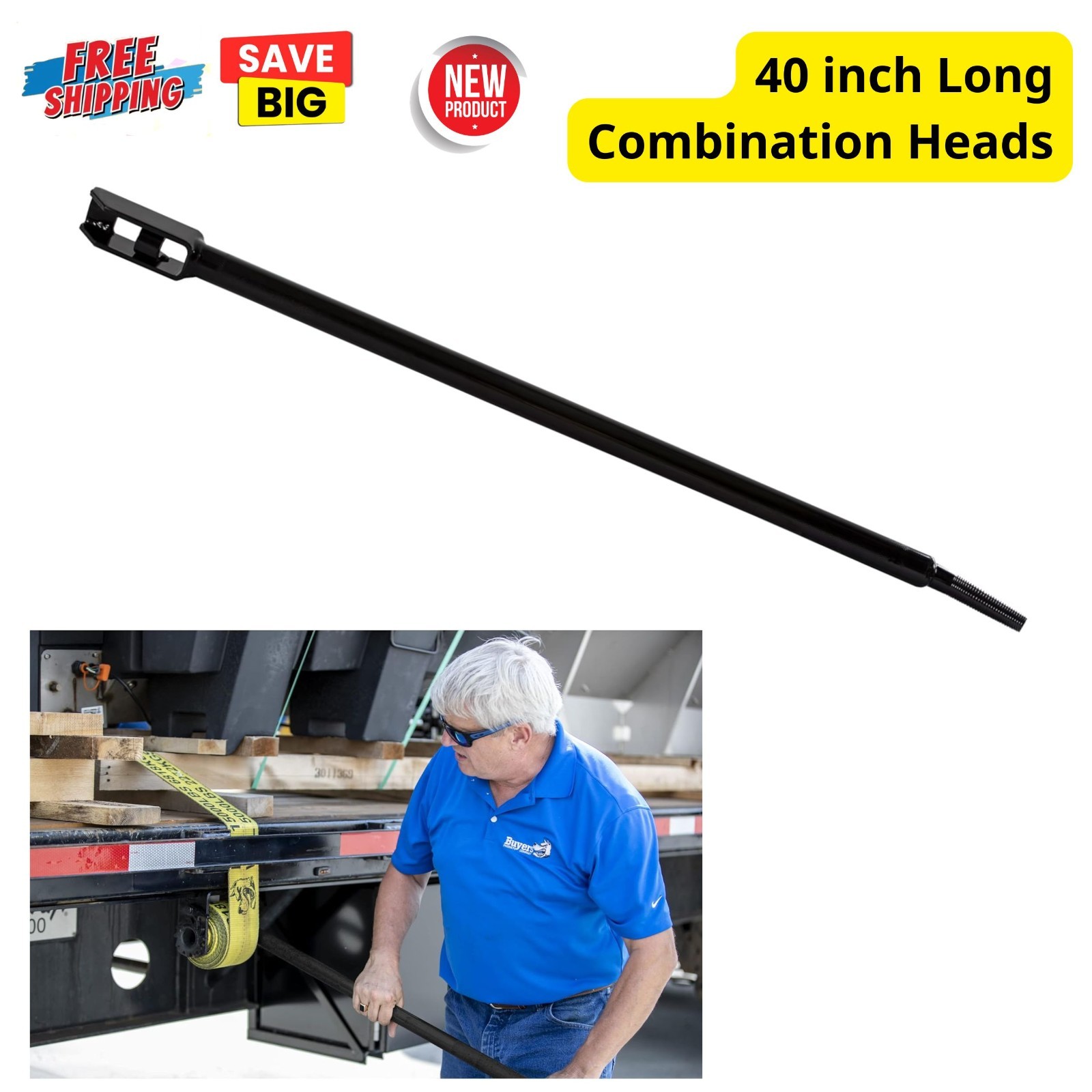 Winch Bar Square Head for Tightening Chains/Strap Cargo Flatbed Truck Trailer