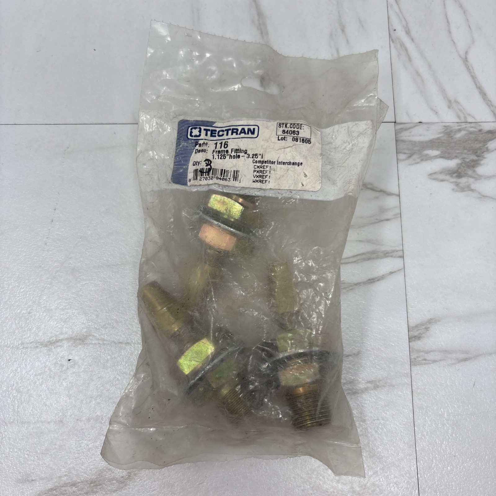 TECTRAN FRAME FITTING 1.125″ HOLE – 3.25″ 116 84063 (PACK OF 3)