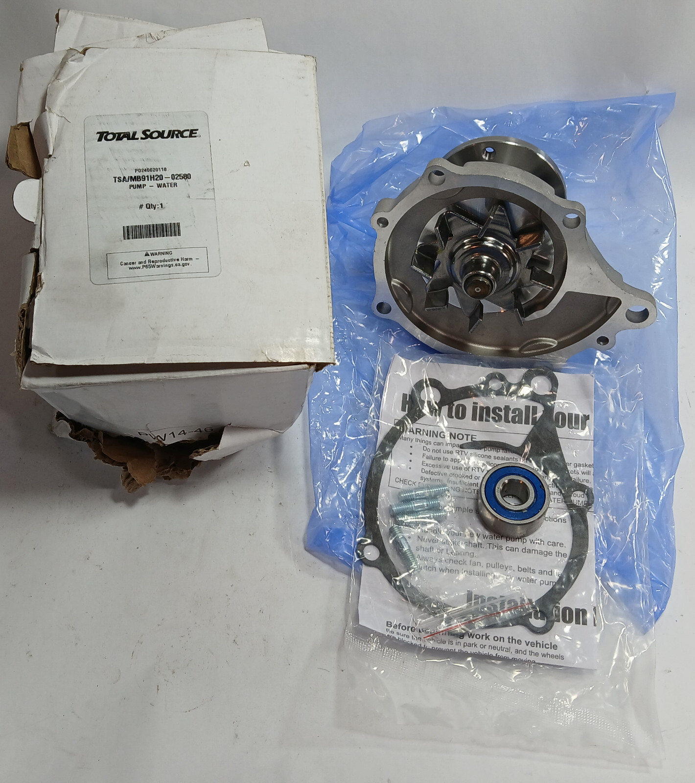1 NEW TOTAL SOURCE TSA/MB91H20-02580 K21 K25 NISSAN WATER PUMP NIB *MAKE OFFER*