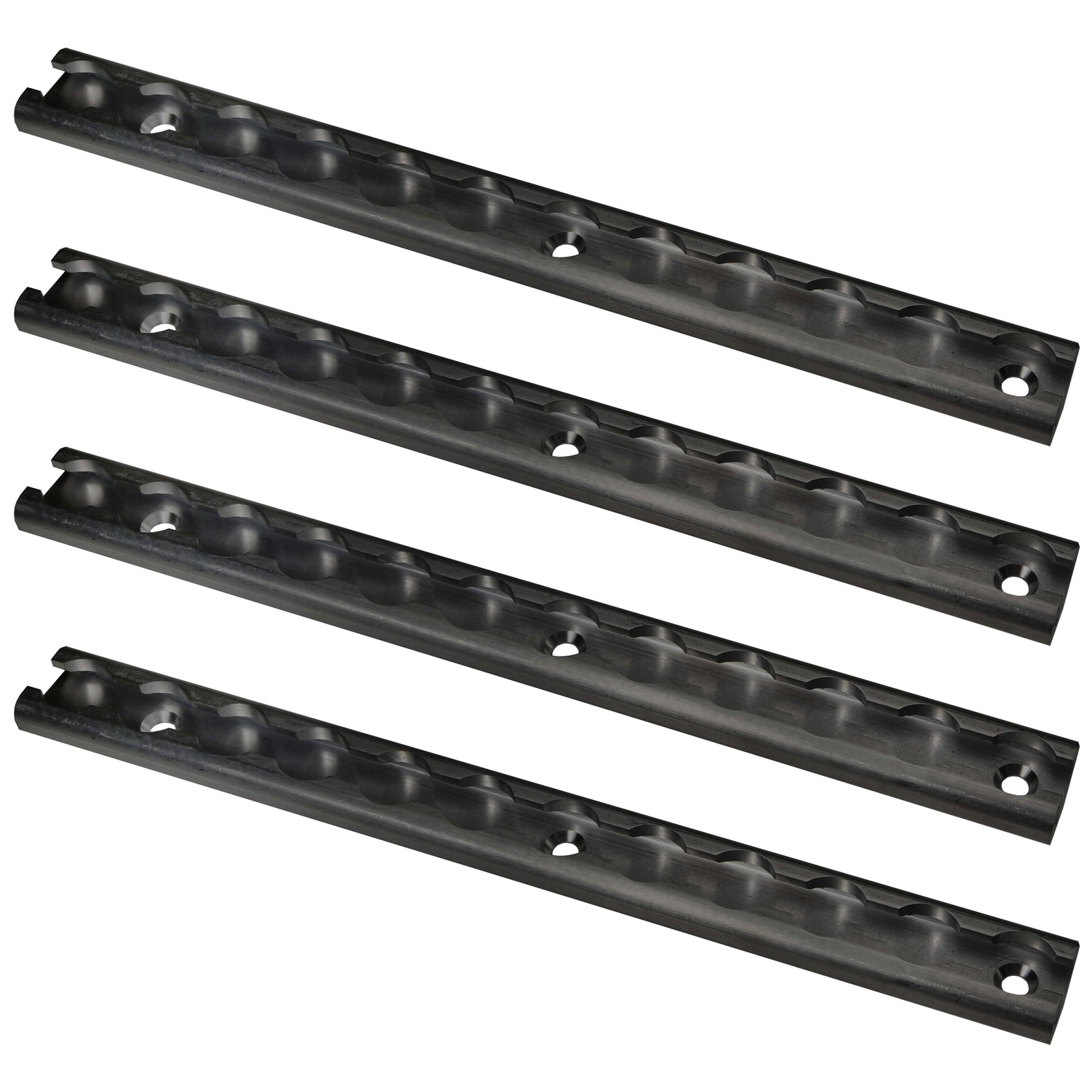 USCC 12″ Black L Track – Secure Motorcycles, ATVs, Utility Tractors – 4PK