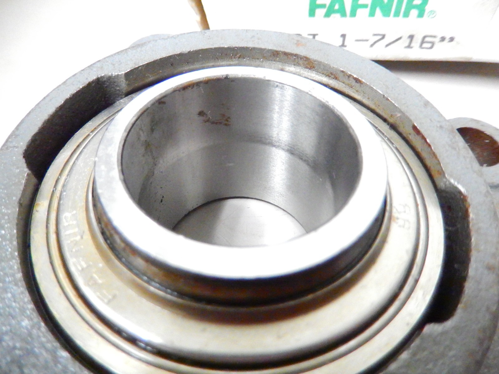 Fafnir RCJ 1 7/16 Flange Bearing 4 Bolt Mount With Collar 1-7/16″ Bore