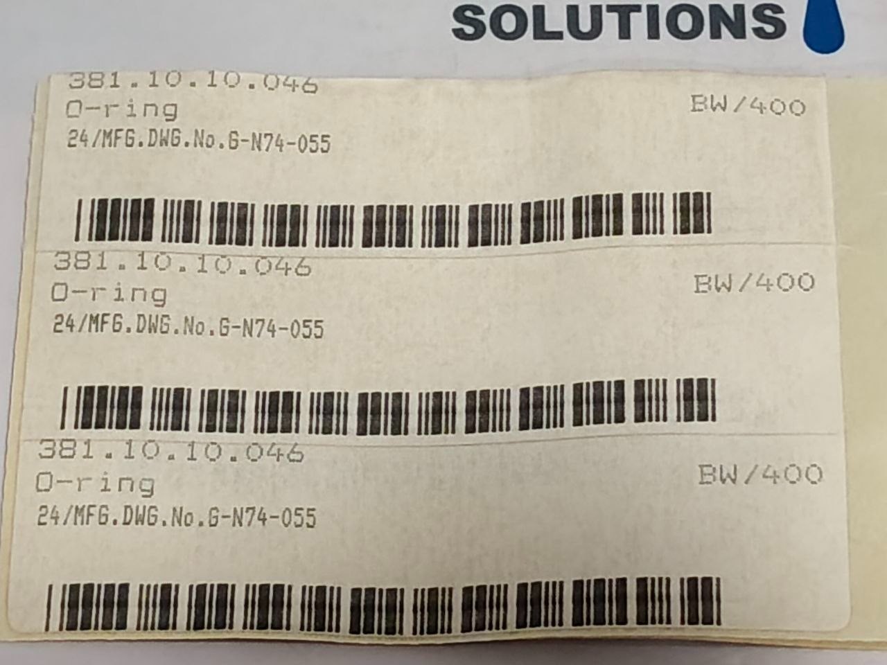 O-Ring 381.10.10.046 BW/400 G-N74-055 (Lot of 10 pcs)