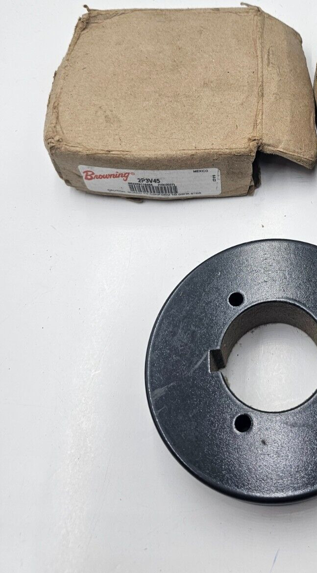 Browning 2P3V45 V-Belt Pulley, 2 Groove, Cast Iron Material