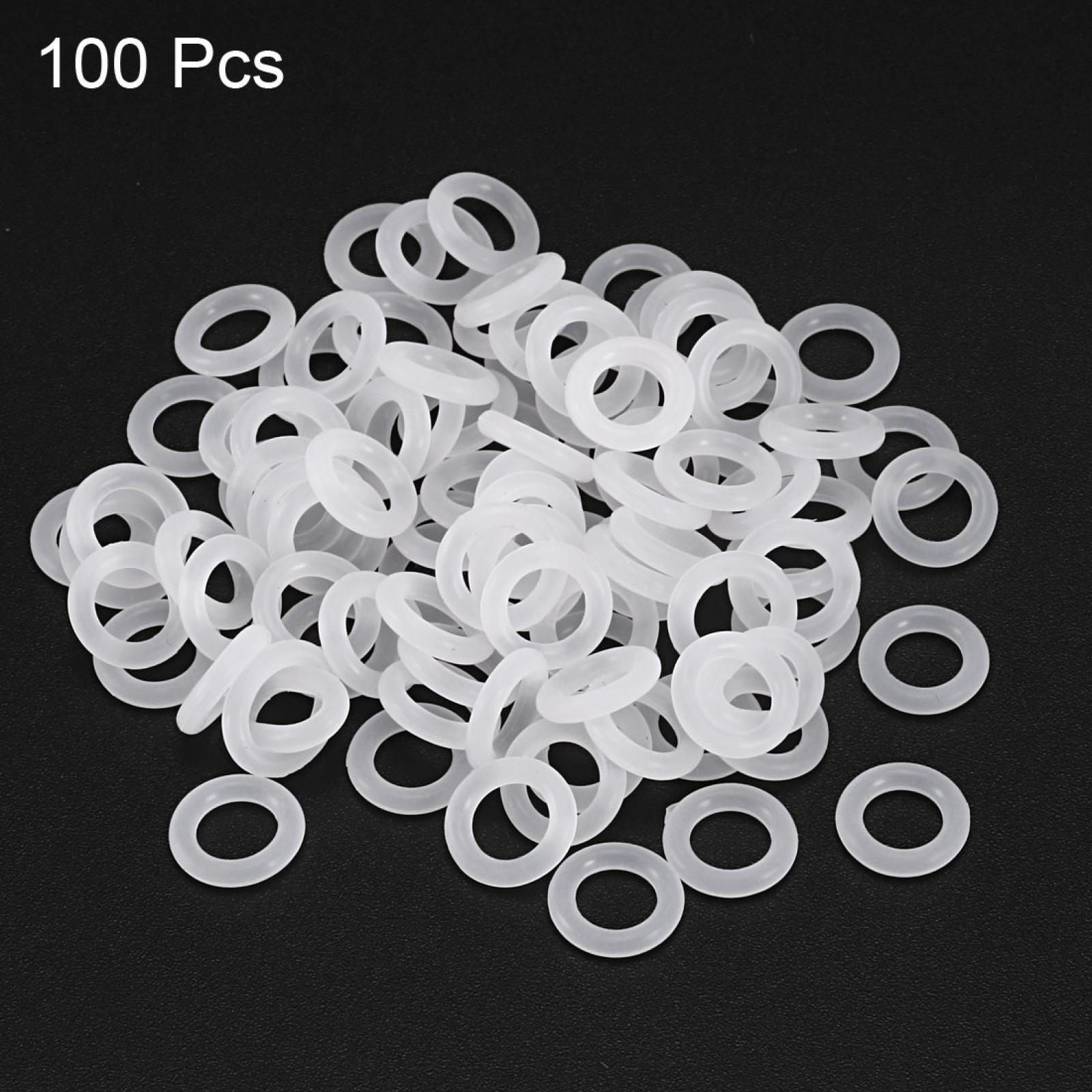 6x10x2mm Oil Gas Seal Tap Washer Gasket Sealing Ring Clear White 100 pc