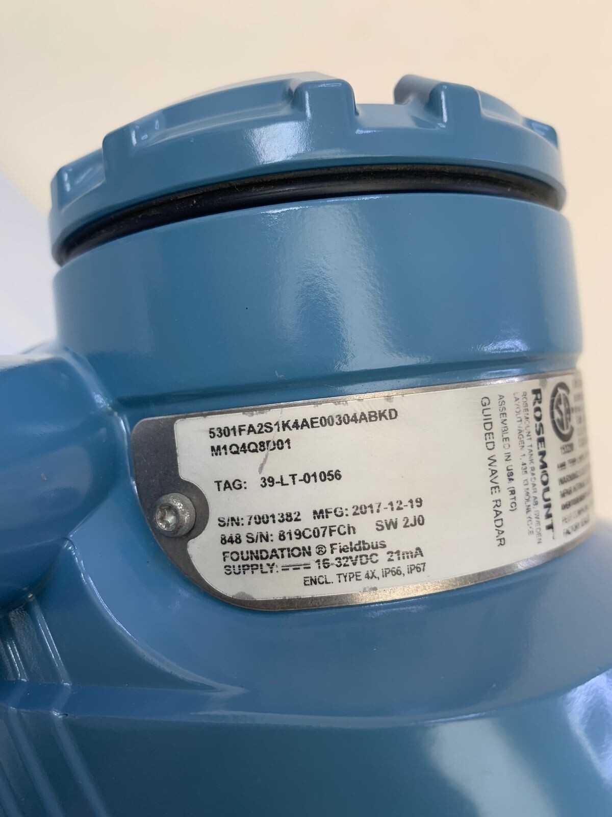 Rosemount / 5300 Level Transmitter / Guided Wave Radar / 5301FA2