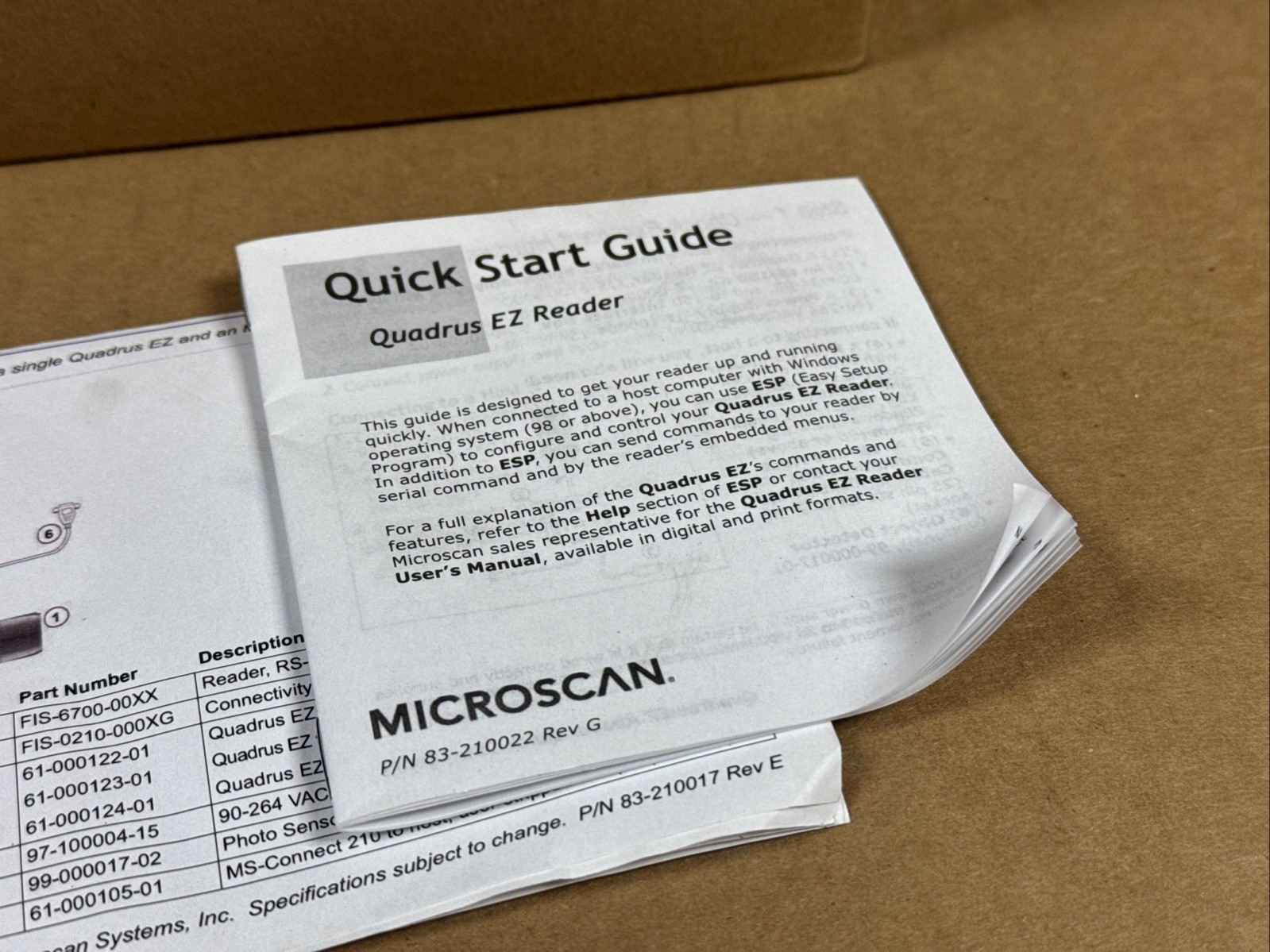 NEW Microscan FIS-6700-0012G Quadrus EZ Fixed Barcode Scanner FAST SHIPPING