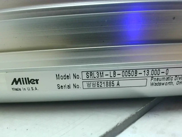 Miller SRL3M-LB-0050B-13.000-0 Pneumatic Rodless Cylinder 13″ S-New No Box